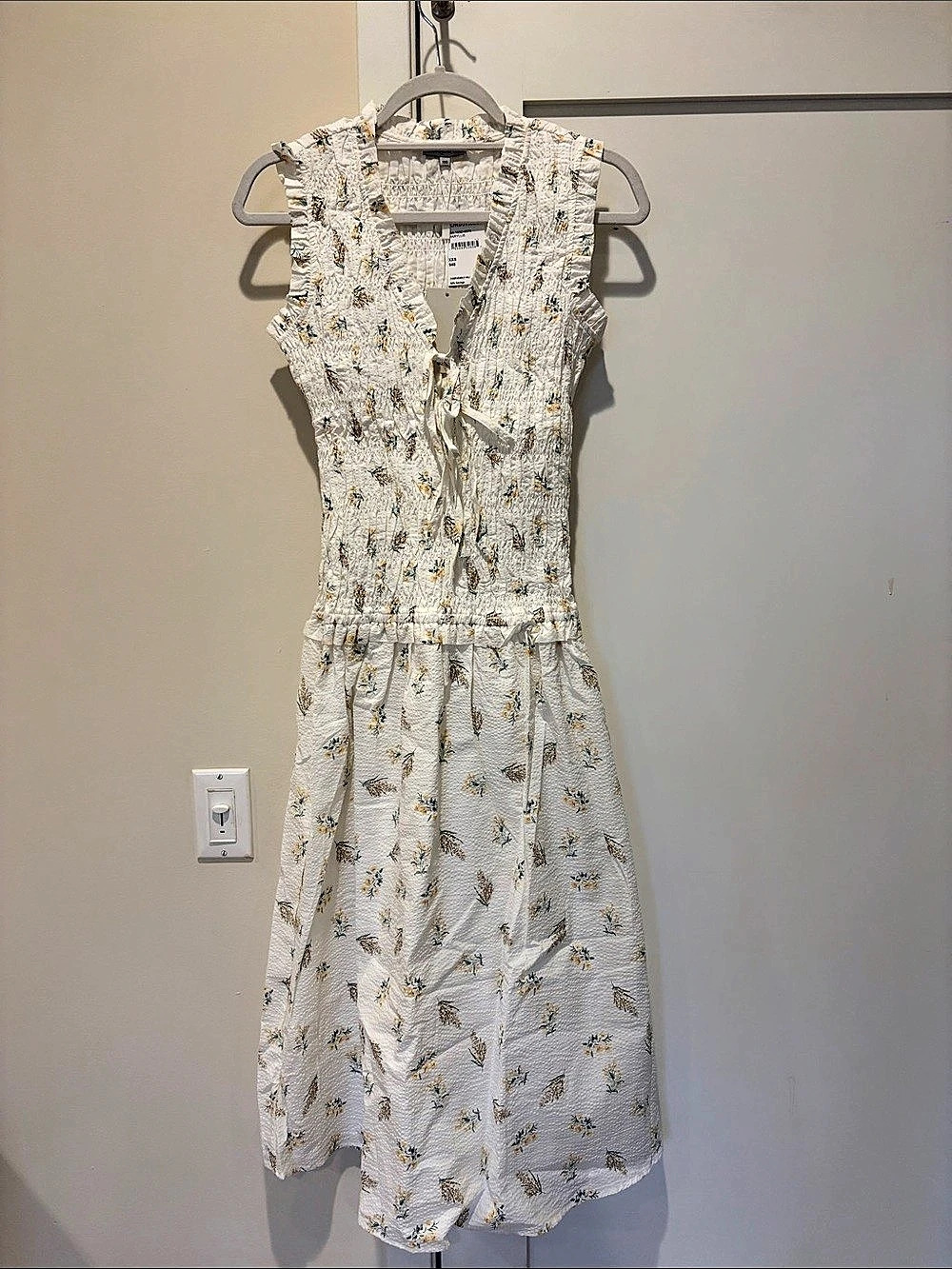 Rails Dion Floral Midi Dress White & Yellow XXS